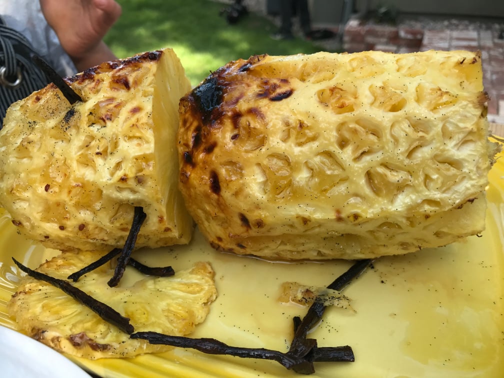 Pineapple Rotisserie with Spicy Banana Caramel Sauce